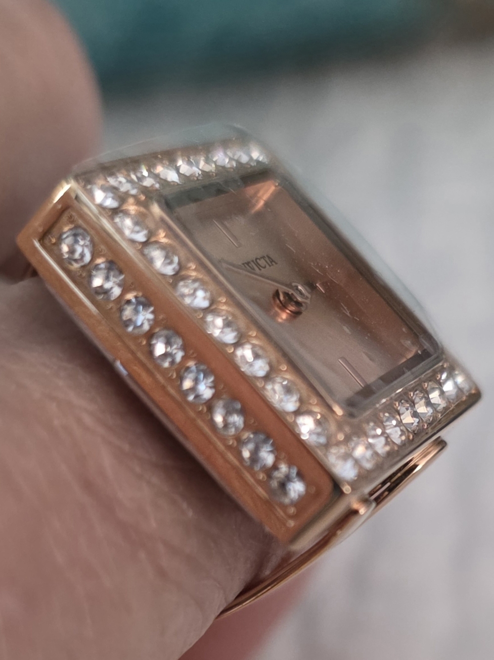 Invicta Angel Ring Watch Gold With Crystal Accents - Picture 4 of 4